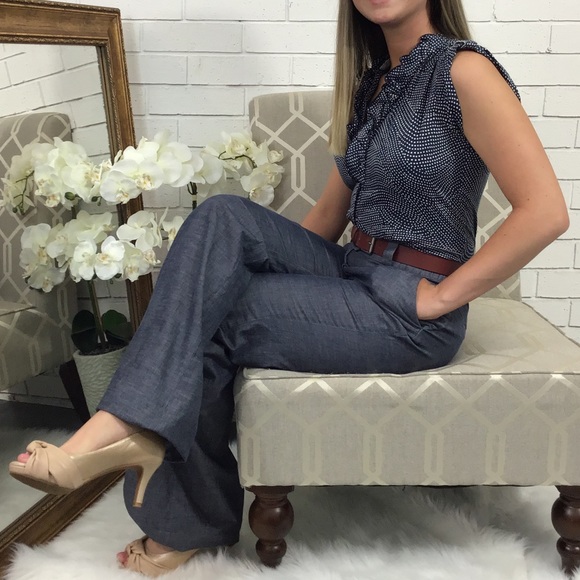 elevenses Pants - Elevenses | Wide Leg Blue Jumpsuit Polka Dots